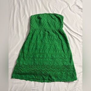 Old Navy Green Smocked Dress